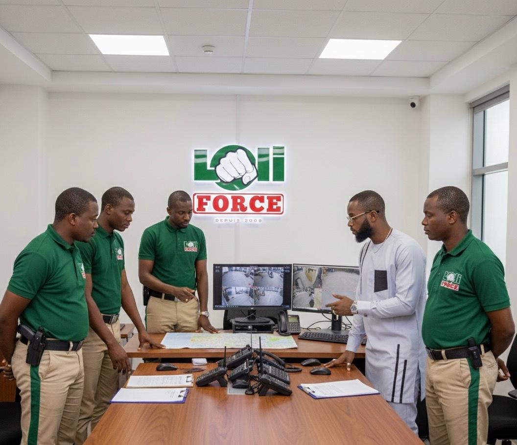 [L'équipe de direction et les agents de LOLI FORCE SÉCURITÉ en réunion de stratégie]